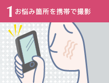 1.お悩み箇所を携帯で撮影