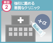 原因2 強引に勧める悪質なクリニック