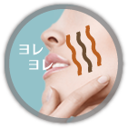 皮膚がよれたイメージ